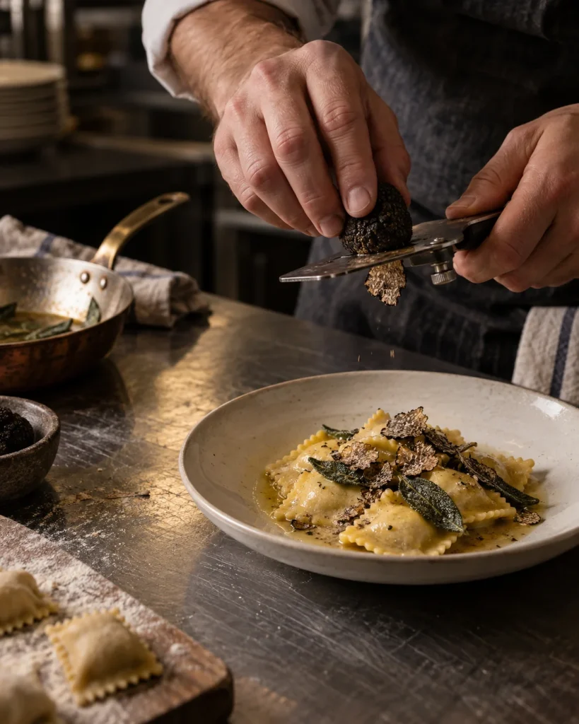 Brown butter agnolotti
